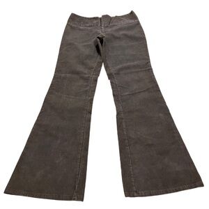 Vintage Gray Fine Wale Corduroy Flare Pants Women